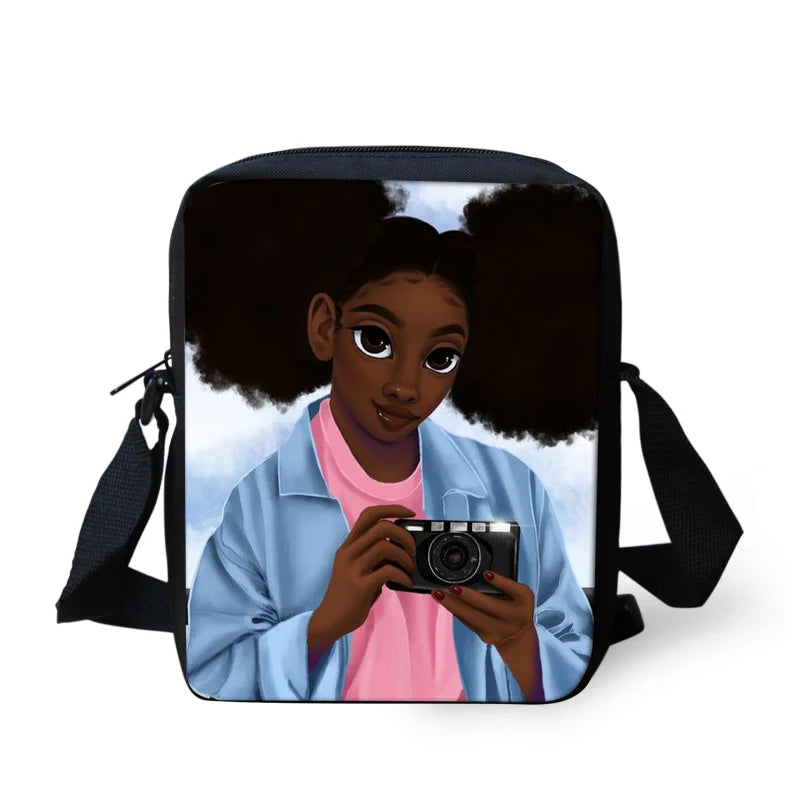 Africa Girl Mini Messenger Bag for Students