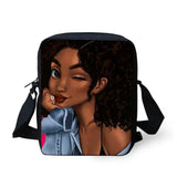 African American Art Girls Shoulder Messenger Bag Crossbody Bag