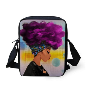 African American Art Girls Shoulder Messenger Bag Crossbody Bag