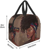 African American Girl Lunch Bag Tote Box for Work School Office