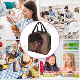 African American Girl Lunch Bag Tote Box for Work School Office