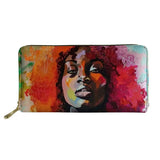 African American Girl Long Wallet Purse Handbag