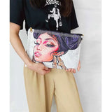 African American Woman Clutch Shoulder Bag Envelope Bag