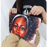 African American Woman Clutch Shoulder Bag Envelope Bag