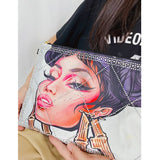 African American Woman Clutch Shoulder Bag Envelope Bag