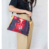 African American Woman Clutch Shoulder Bag Envelope Bag