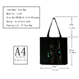 African Art Woman Print Tote Bag Foldable Eco Friendly Women Shoulder Bag