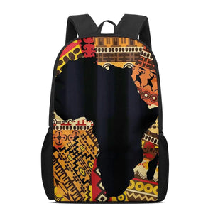African Backpack Kids Book Bag Mysterious Totem Pattern School Bag