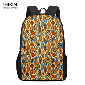 African Backpack Kids Book Bag Mysterious Totem Pattern School Bag