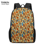 African Backpack Kids Book Bag Mysterious Totem Pattern School Bag