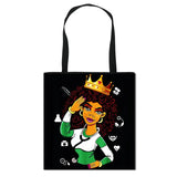 African Female Nurse Folding Shopping Bag Handbag Large Capacity File Bag