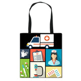 African Female Nurse Folding Shopping Bag Handbag Large Capacity File Bag