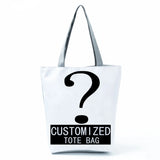African Girl Print Handbags Art Woman Tote Bag Foldable Shopper Bag