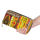 African Style Print Long Wallet Retro Teenager Zipper Portfel Damski