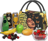 African Woman Thermal Lunch Bag Insulated Lunch Box Girls Office Picnic