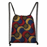 African Women Drawstring Bag Afro Girls Travel Bag