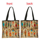 African Women Style Handbag Top-Handle Bags for Shopping Girls