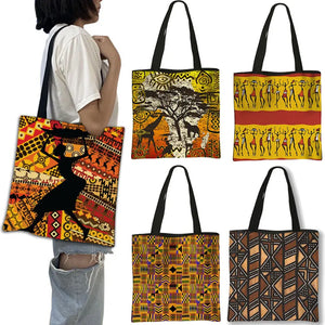 African Women Style Handbag Top-Handle Bags for Shopping Girls