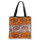 African Women Style Handbag LadiesTraditional Ginkgo Leaf Printing Shopping Bag