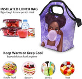 African Women Thermal Lunch Bag Reusable Lunch Kit Insulated