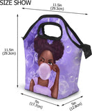 African Women Thermal Lunch Bag Reusable Lunch Kit Insulated