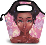 African Women Thermal Lunch Bag Reusable Lunch Kit Insulated