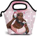 African Women Thermal Lunch Bag Reusable Lunch Kit Insulated
