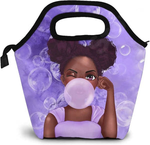 African Women Thermal Lunch Bag Reusable Lunch Kit Insulated