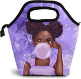 African Women Thermal Lunch Bag Reusable Lunch Kit Insulated