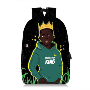 Afro Boy Backpack for Teenager Boys Daypack School Bags Brown Rucksack
