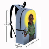 Afro Boy Backpack for Teenager Boys Daypack School Bags Brown Rucksack