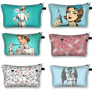 Afro Nurse Injection Cosmetic Bag