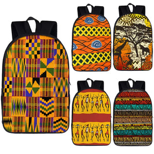 Afro Pattern Backpack Africa Women Men Rucksack for Travel Children School Bags