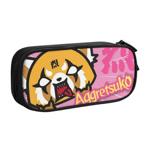 Aggretsuko Pen Box Student School Anime Zipper Pen Bag