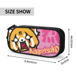 Aggretsuko Pen Box Student School Anime Zipper Pen Bag