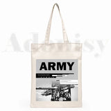 Agust D Fanart Art Print AgustD Hip Hop Hipster Cartoon Print Shopping Bags