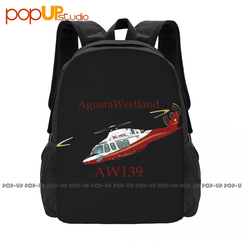 Agustawestland Aw139 Helicopter 01 Backpack Large Capacity