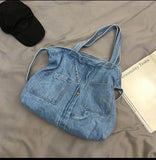 Ai Zhu Denim Shoulder Hand Bag Crossbody Casual Jeans Bags Women Handbags