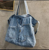 Ai Zhu Denim Shoulder Hand Bag Crossbody Casual Jeans Bags Women Handbags