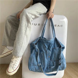 Ai Zhu Denim Shoulder Hand Bag Crossbody Casual Jeans Bags Women Handbags