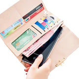 Aibu Women's Long Wallet Zipper Handbag