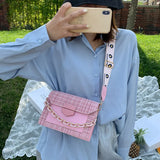 Chain Crossbody Bags Wide Strap Shoulder Bags for Women