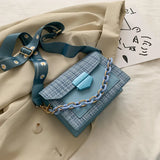 Chain Crossbody Bags Wide Strap Shoulder Bags for Women
