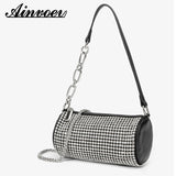 Diamond Underarm Bags Women Clutch Chain Belt Handbag