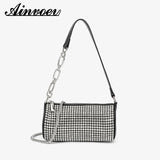Diamond Underarm Bags Women Clutch Chain Belt Handbag