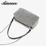 Diamond Underarm Bags Women Clutch Chain Belt Handbag