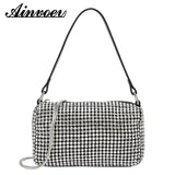 Diamond Underarm Bags Women Clutch Chain Belt Handbag
