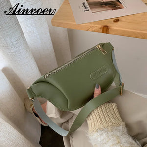 Women's Crossbody Chest Bag PU Leather Waist Bag