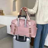 Ainvoev Nylon Waterproof Shoulder Bag Women Weekend Gym Bag