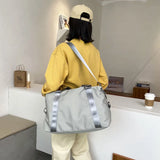Ainvoev Nylon Waterproof Shoulder Bag Women Weekend Gym Bag